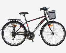 Resim TETRA MAN 3.0 - 28 City Bike - 18' - 21 Vites - V.B. - Siyah-Gri\u002FKırmızı 