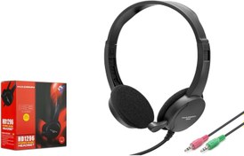 Resim Hadron HD1296 Mikrofonlu 2x3.5mm AUX 1.80mt Kablolu Kulaküstü Kulaklık - Siyah 
