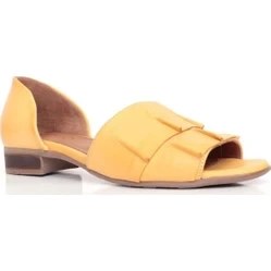 Resim Bueno Shoes Büzgülü Detaylı Deri Kadın Düz Sandalet 9N5100 