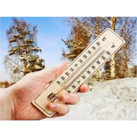 Resim Pratik Ahşap Oda Termometresi 