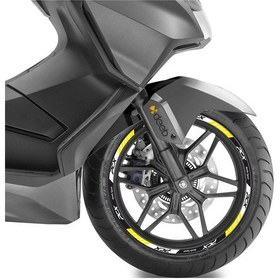 Resim Pcx Deeb Sport Reflektif Jant Şeridi Sarı Beyaz Gri 