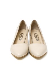 Resim Topuklu/ Stiletto Kadın Rc-4003 Deriden Krem Krem 