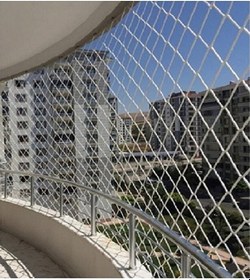 Resim 2,50 X 14 Metre Balkon Kedi Çocuk Güvenlik Filesi Ağı 3 Milim Kal 