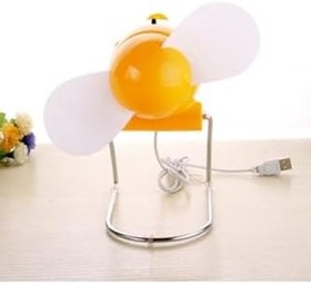 Resim USB + Pille Çalışan Metal Ayaklı Vantilatör Fan 