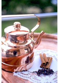 Resim Bakır Demlik Modern Model Bakır Renk Parlak Bakır 