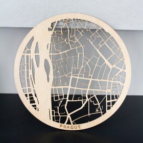 Resim Prague Ahşap Şehir Haritası 