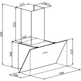 Resim Luno 3481 60 cm Gri Davlumbaz 