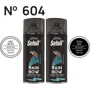 Resim 2 x Sprey Boya Mat (Siyah & Beyaz) 400ml 