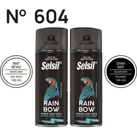 Resim 2 x Sprey Boya Mat (Siyah & Beyaz) 400ml 