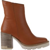Resim Bueno Shoes Taba Deri Kadın Topuklu Bot 01wv0500 