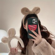 Resim Yumuşak Peluş Tavşan Kulaklı Saç Bandı - Yumuşak ve Kabarık Kulağı ile Yüz ve Saç Aksesuarı, Sevimli Kış Sonbahar Cosplay Kostümü, Temalı Partiler, Günlük Kullanım, Parti Başlığı, Rahat Dokulu, Oyun Severler İçin Moda 