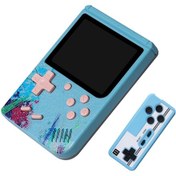 Resim Hangfox G50 El Tahliye Oyun Konsolu 3.0 İnç Renkli Ekran 500 Eski Oyun Av Bağlantısı Desteği Kumanda İle Mavi 