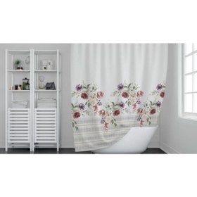 Resim Evdy Günce Duş Perdesi 11237 Gül Çift Kanat 2x100x200cm 