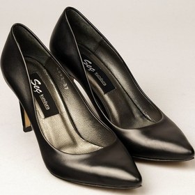 Resim 4292 Hakiki Deri Stiletto 9Cm Siyah 