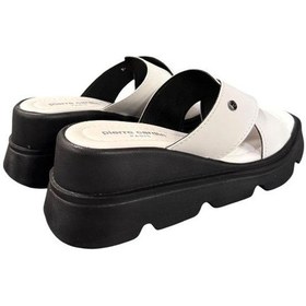 Resim Pierre Cardin Yüksek Dolgu Topuk Anatomik Taban Bayan Terlik Beyaz 