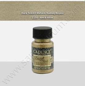 Resim Cadence Dora Textile Metalik Kumaş Boyası 50 Ml. 1150 Antik Altın 