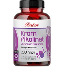 Resim Balen Krom Pikolinat Kapsül 375 Mg 60 Kapsül 