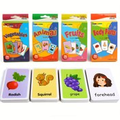Resim İngilizce Kelime Tanıma Kartları Renkli Görsel Flaş Kartları Öğretim Araçları, Geometrik Şekiller, Hayvanlar, Meyveler, Sebzeler, Günlük Yiyecek ve İçecekler, Vücut Parçaları için İlginç Öğrenme Flaş Kartları 