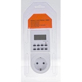 Resim Ceta Oag Ts-Ed1 Priz Tipi Dijital Zaman Saati Haftalık Programlama Hergün Için 8 Değişik Program 