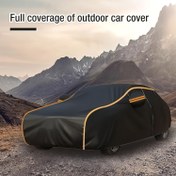Resim Tüm Hava Koşulları İçin Tüm Mevsim Araba Örtüsü - Dayanıklı Polyester Elyaf, UV Koruması, Yırtma ve Hasar Direnci, SUV'lar ve Sedanlar İçin Uygun, Çizik Direnci Koruma, Araç Çizik Koruma, Tüm Hava Koşulları İçin Örtü, Polyester Elyaf Örtü 