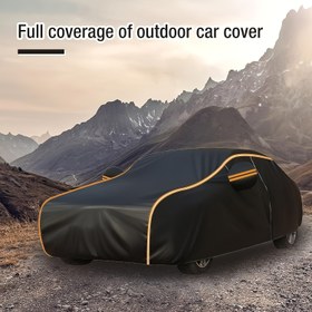 Resim Tüm Hava Koşulları İçin Tüm Mevsim Araba Örtüsü - Dayanıklı Polyester Elyaf, UV Koruması, Yırtma ve Hasar Direnci, SUV'lar ve Sedanlar İçin Uygun, Çizik Direnci Koruma, Araç Çizik Koruma, Tüm Hava Koşulları İçin Örtü, Polyester Elyaf Örtü 