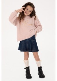 Resim U.s. Polo Assn. Kız Çocuk Pudra Kazak /triko 50315771-vr042 Pudra 