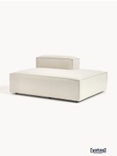 Resim Mobilya Stant Most Mollis Sağ Pro Köşe Modül 02 Kırık Beyaz Keten Kumaş Yumuşak Sünger 