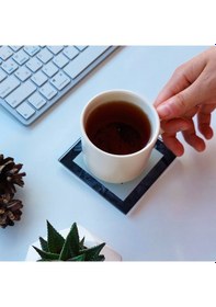 Resim Decorita Cam Bardak Altlığı N Harfli Tasarım 4'lü Takım 10 x 10 CM Çok Renkli 