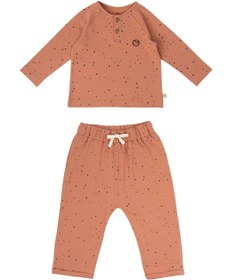 Resim Bebek Pijama Takımı Cosmos Pembe Organik Pamuk - Pembe Dots / 3-4 Yaş 