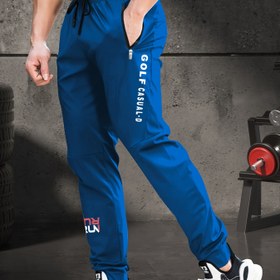 Resim Erkek Casual Spor Jogger - Gevşek Fit, Fermuar Detay, Baskı Tasarımı, Hafif Esnek Kumaş, Spor Stil, Spor Salonu ve Casual Giyim için Mükemmel, Jogging Pantolon 