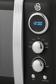 Resim Retro Dijital Mikrodalga, 20 L, 800 W, 5 Güç Seviyesi ve Buz Çözme - Pembe 