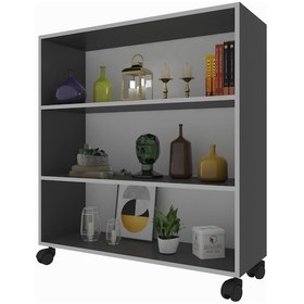 Resim Kenzlife Mutfak Dolabı Raziye 088 070 030 Gri Tekerlekli Banyo Evrak Ofis Ayakkabılık Kiler 