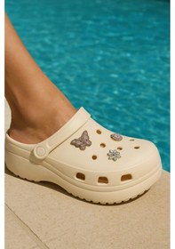 Resim Kadın Yüksek Ortopedik Taban Eva Terlik 0129 Bej 