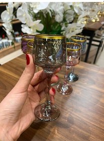 Resim Paşabahçe Lal-506 6 Lı Kahve Yanı Su Bardağı Renkli Lüsterli Renkli 