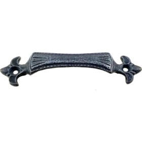 Resim Antika Tarz Dekoratif Pirinç Lale Mobilya Kulbu - 27X115 Mm, Oksit 