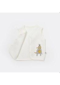 Resim Bibaby Hello Elephant Kapitone Yelek 61476 Ekru 