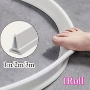 Resim 1 Rulo Su Geçirmez Conta Bantı, Duş Tabanı için Anti-Slip Su Engelleyici Eşiğin Seviyesi, Banyo, Tuvalet Zemin Geçiş Engeli, 1m/2m/3m Uzunluk Seçenekleri 