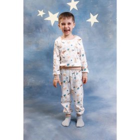 Resim Perendi Erkek Çocuk %100 Pamuk Pijama Takımı 