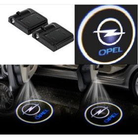 Resim imza direksiyon kılıfı Opel Araçlarına Kapı Altı Led Logo Mesafe Sensörlü Yeni Nesil 