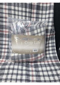 Resim Dinarsu Cozy Life Pamuklu Skoç Tv Battaniyesi Maria Pembe Gri 130 X 170cm Gri - Pembe 