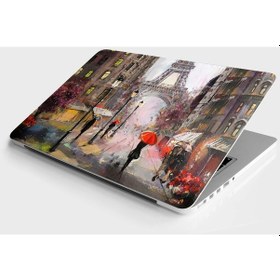 Resim Laptop Sticker Bilgisayar Notebook Pc Kaplama Etiketi Paris Sokak Yağlıboya 