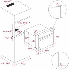 Resim Teka HLC 8440 FBK 40 L Full Siyah Kompakt Ankastre Multifonksiyonel Turbo Fırın 
