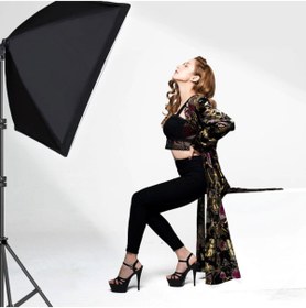 Resim Deyatech 50x70 Softbox Tiktok Ve Youtube Video Çekim Işığı 25 Watt Lamba 