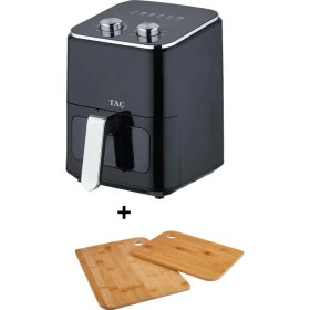 Resim Taç Power Xl Air Fryer Sıcak Hava Fritözü Siyah 5.5 Litre Geniş Kapasite 1700W Yağsız Pişirme Teknolojisi + Hediye Ahşap Mutfak Kesme Tahtası 