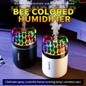 Resim 1 adet 180ml Mini Nemlendirici, Renkli LED Işıklarla, Otomatik Sis Deodorizer Difüzör, USB Güçlü Serin Sis Kokulu Lamba, Taşınabilir Simülasyon Taş Tasarımı Ev Ofis Masa için, Çok Renkli Ortam Işığı, Noel, Cadılar Bayramı, Paskalya, Hanuka, Şükran Günü için İdeal - Plastik Malzeme, Masa Aksesuarı | Renkli Işıklar | Plastik Yapı, Mini Aroma Difüzörü 
