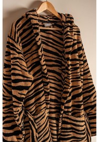 Resim Soley Tiger %100 Pamuk Kadife Kadın / Erkek Unisex Bornoz Renksiz 