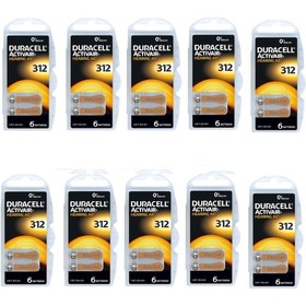 Resim Duracell Activair PR41 312 Numara Pili 6 x 10'lu 