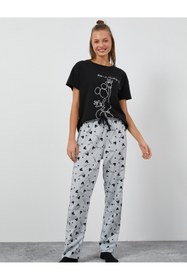 Resim Koton Mickey Mouse Baskılı Pijama Takımı 