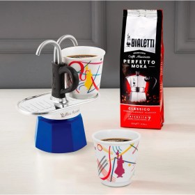 Resim Braventa Collection - Set Mini Express: Ocak Üstü Espresso Pişirici + 2 Cups - Kandinsky Serisi 