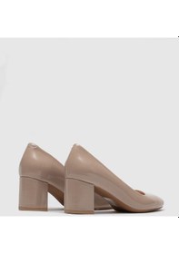 Resim Cabani Hakiki Deri Bej Kadın Topuklu Ayakkabı-bej Bej 